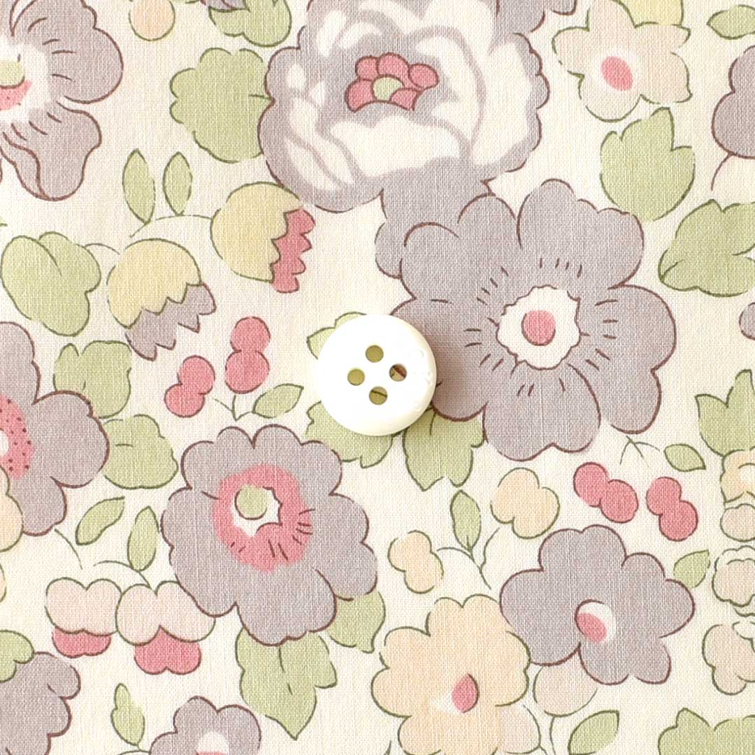 リバティプリント　★Betsy ◎J19J(ブラウングレー・クリームイエロー系)