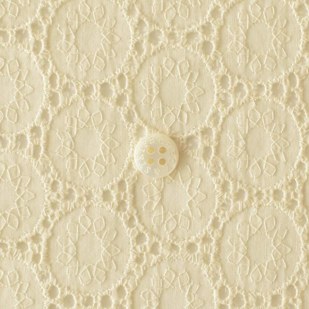 コットンドットレース　アイボリー