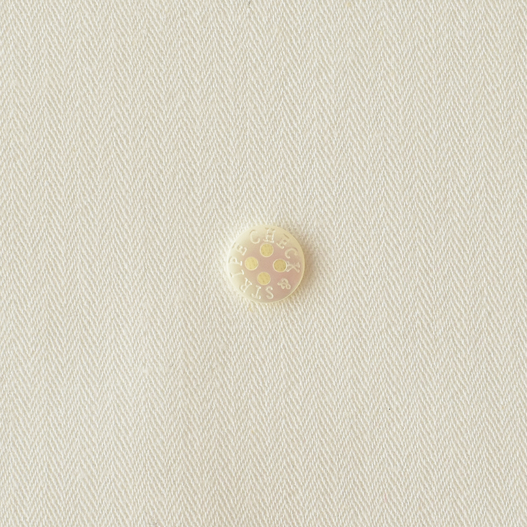 セルヴィッチコットンのヘリンボン　オフホワイト