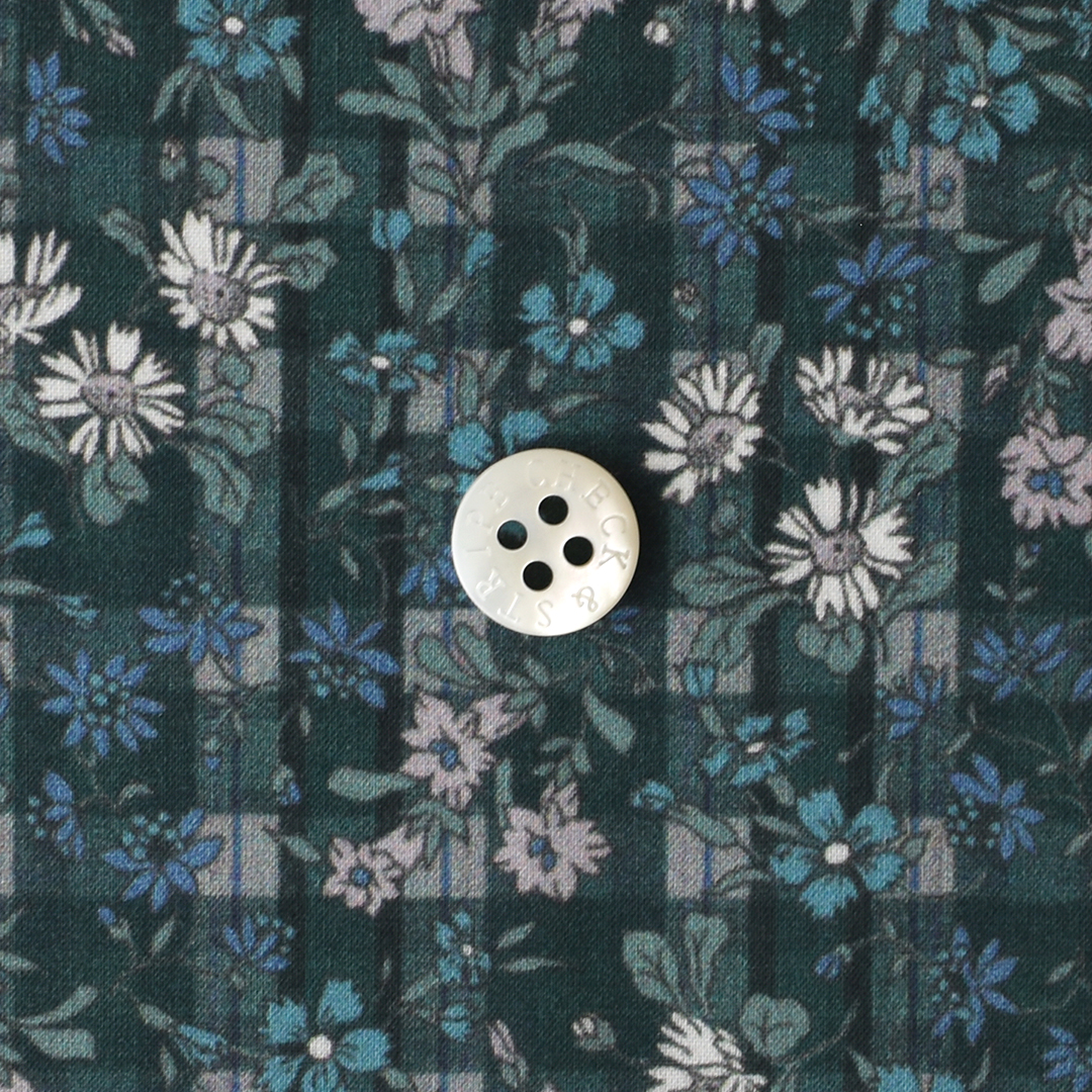 リバティプリントラミネート　Maria Check ◎J24B(ブルー・グリーン系)