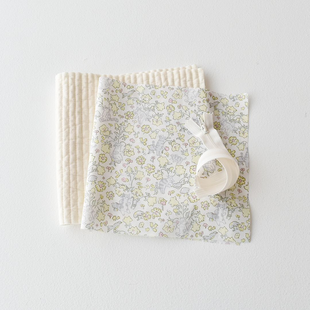 さんかくポーチのキット　イエロー系