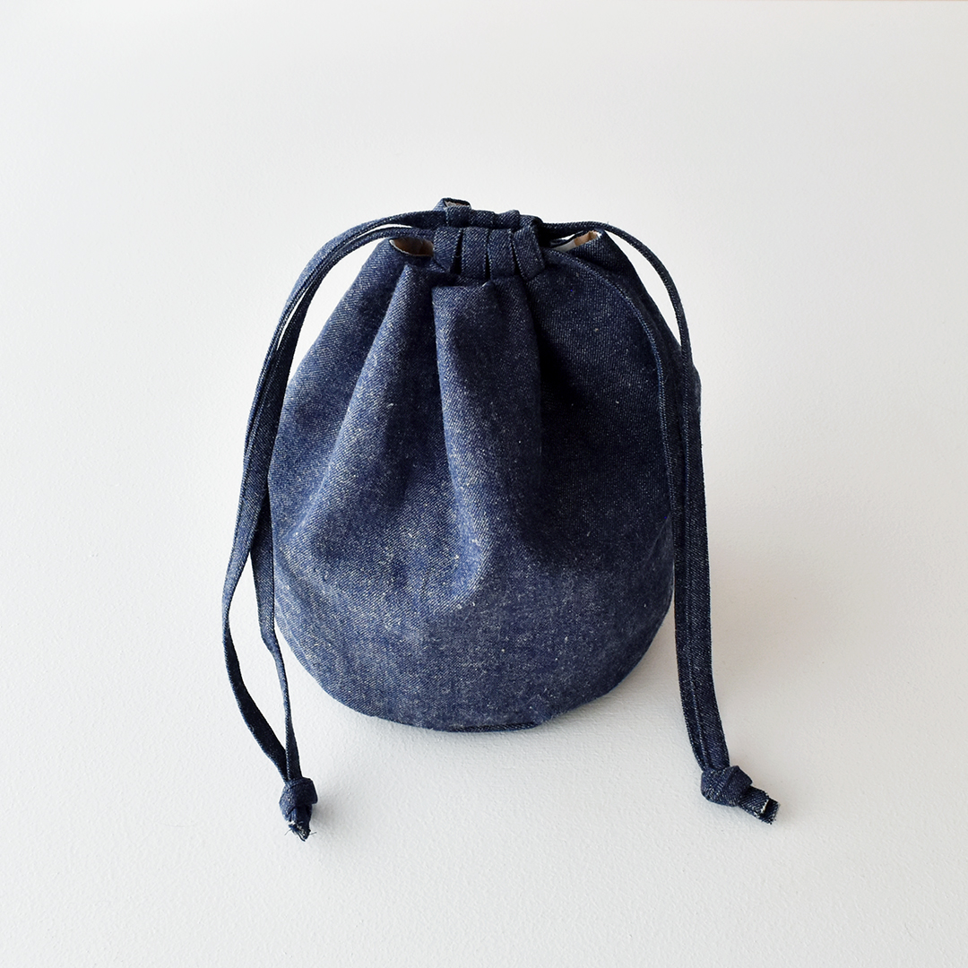 西山眞砂子さんデザイン 丸底巾着ショルダーのキット