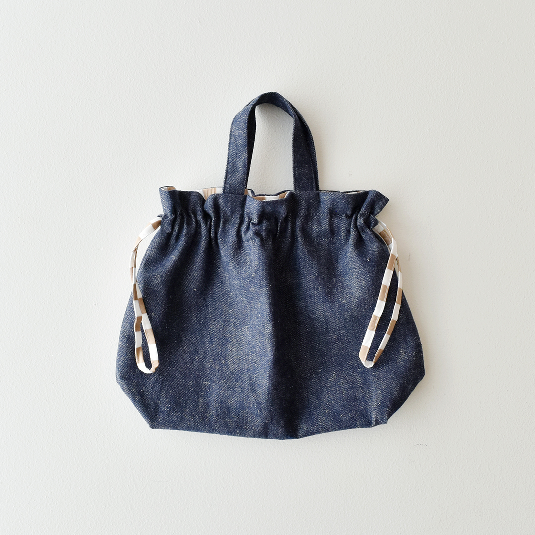 西山眞砂子さんデザイン 小さめ巾着トートのキット