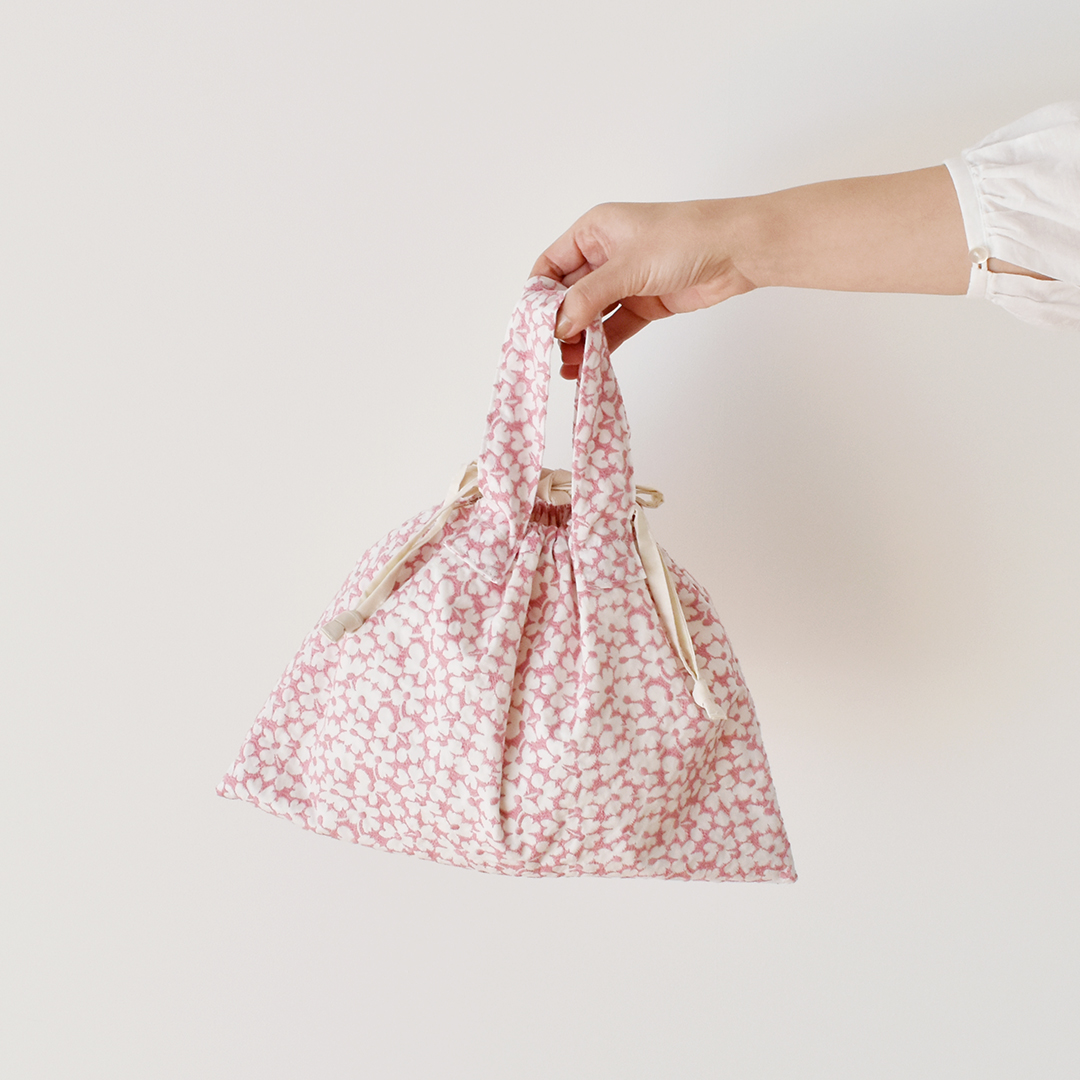 巾着バッグのキット　ピンク