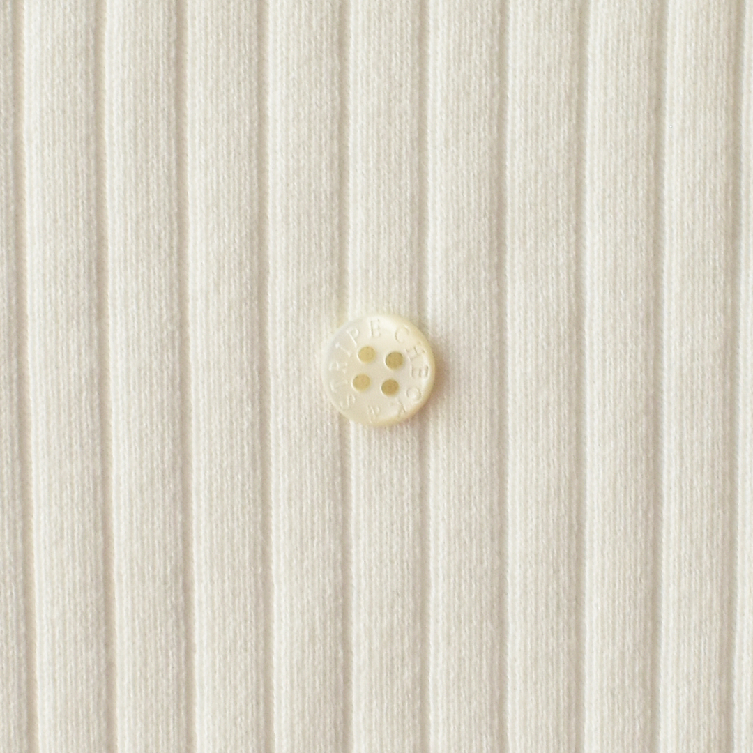 コットン太リブニット　ホワイト