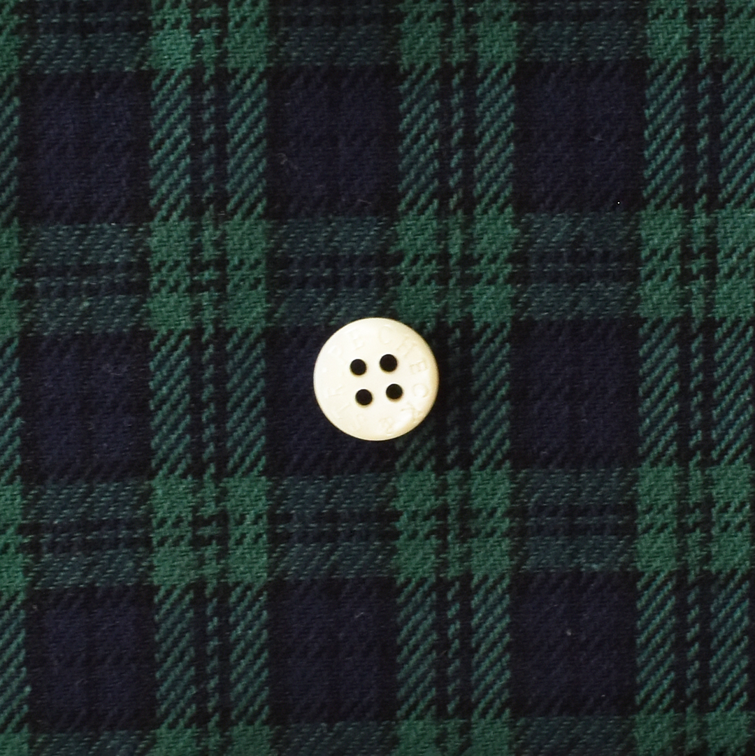 ほどよい厚みのコットンタータンチェック　グリーン系