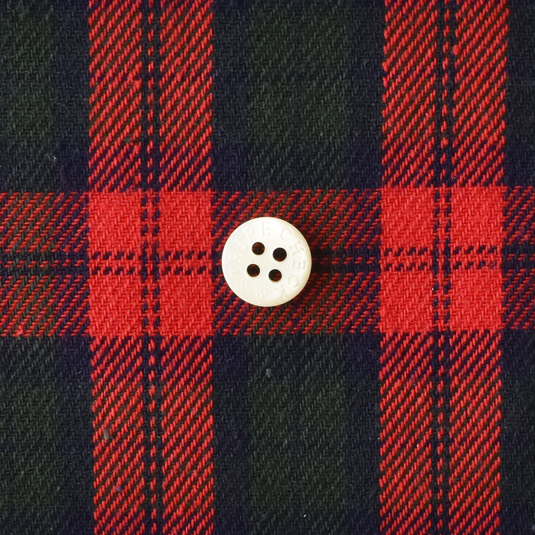 ほどよい厚みのコットンタータンチェック　レッド×グリーン系