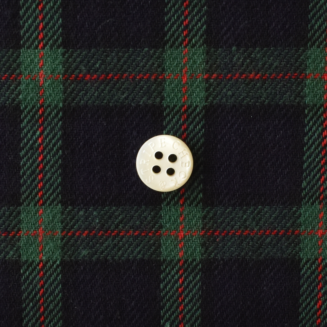 ほどよい厚みのコットンタータンチェック　ネイビー×グリーン系