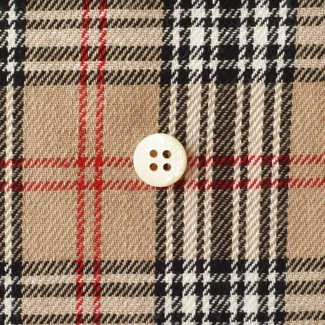 ほどよい厚みのコットンタータンチェック　ベージュ系