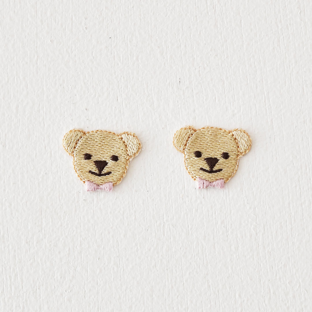 CHECK&STRIPEオリジナルアップリケ　くまのぬいぐるみ リュカ