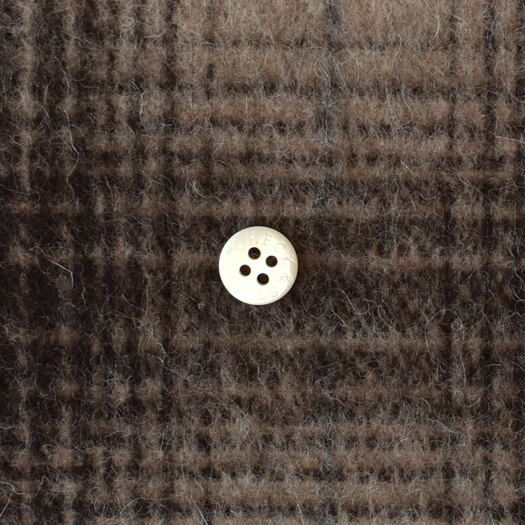 (大特価20％OFF)やわらかアルパカ混チェック　ブラウン系