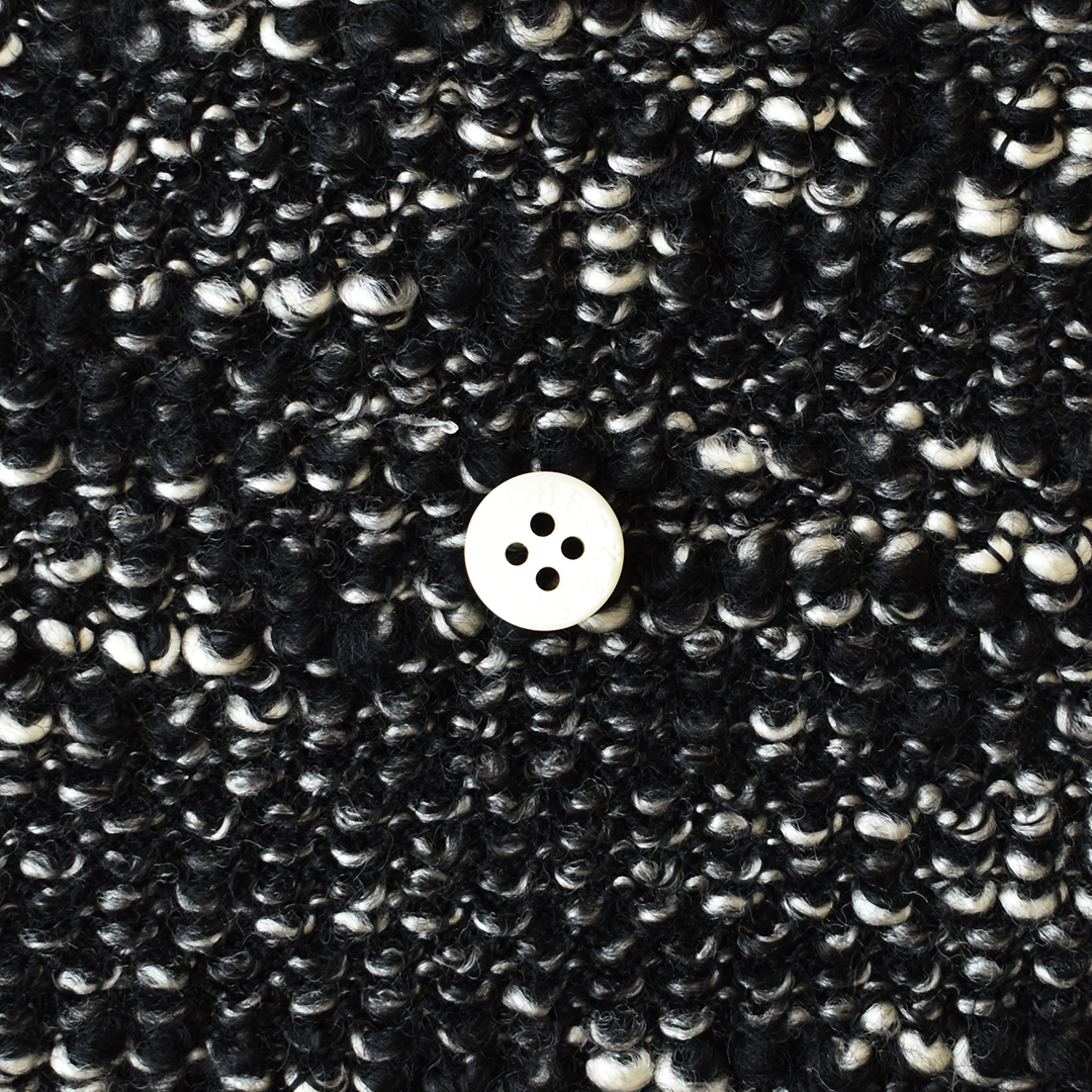 (大特価20％OFF)幅広ウール混リングニット　ブラック系