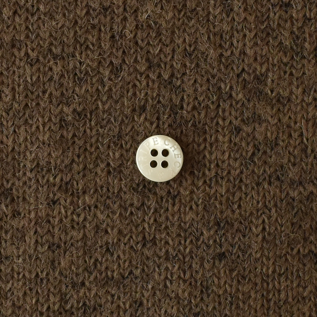 (大特価20％OFF)イタリア製の幅広あったかエアリーウールジャージ　ブラウン系