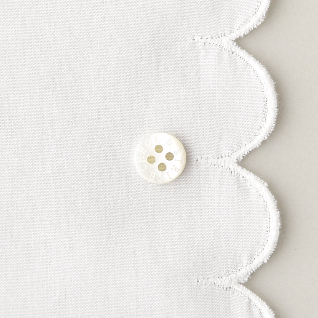 C&Sオリジナル海のブロードにスイートスカラップ　ホワイト