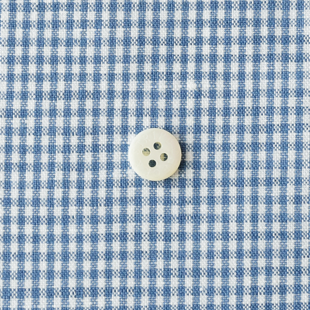 CHECK&STRIPEオリジナルhalf linen tiny check　chic blue