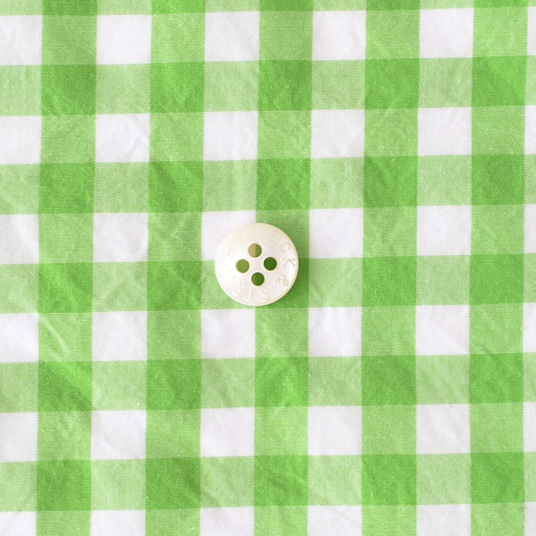 C&Sコットンパピエ ギンガムチェック　グリーンアップル(7mm幅)