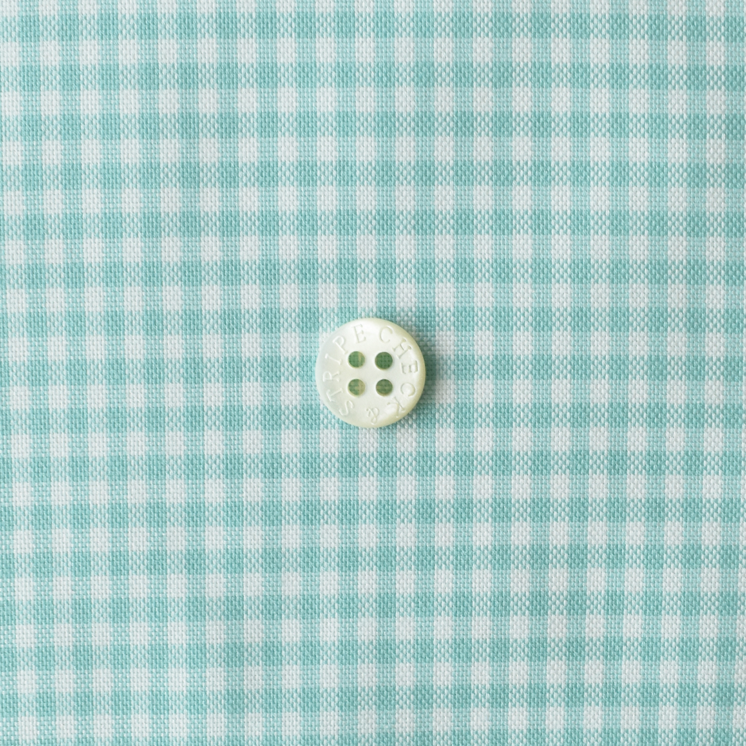 オックスフォード先染めコットン　ギンガムチェック ミントグリーン