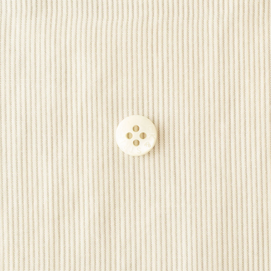 (特価)幅広コットンローンストライプ　ベージュ系