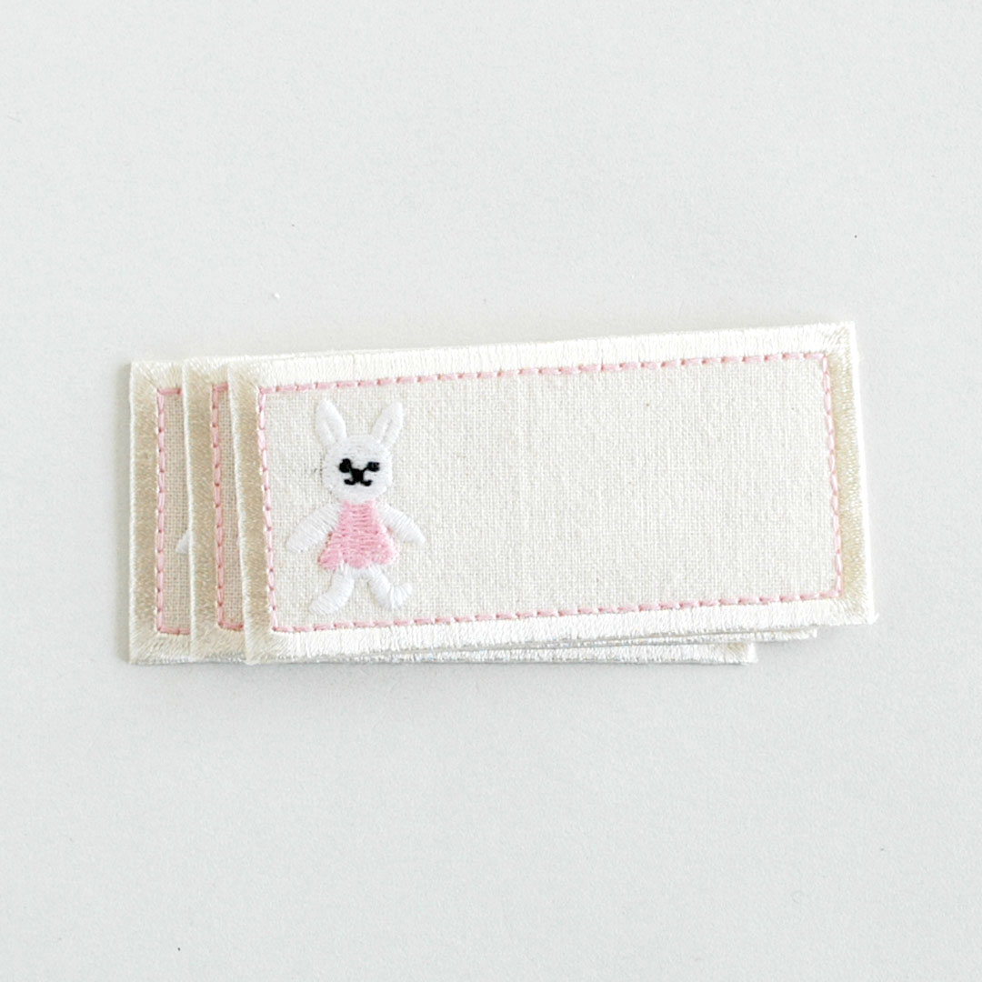CHECK&STRIPEオリジナルネームタグセット　うさぎ
