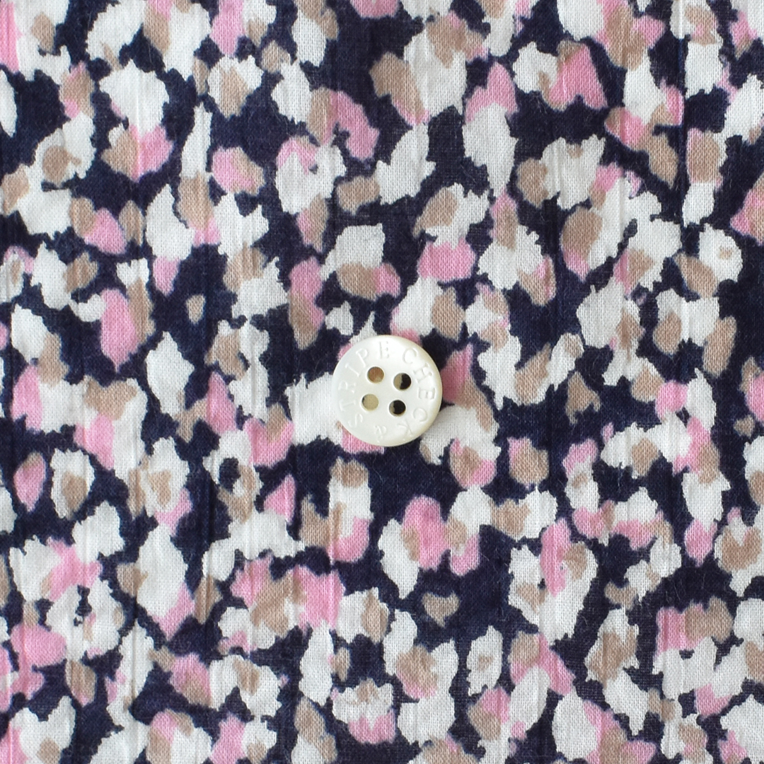 コットンローンワッシャープリント 　ネイビー系