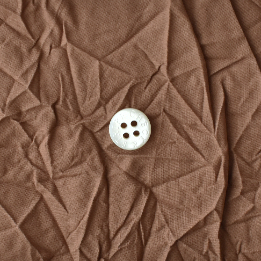 ほどよいハリ感のコットンタイプライターワッシャー　ブラウン