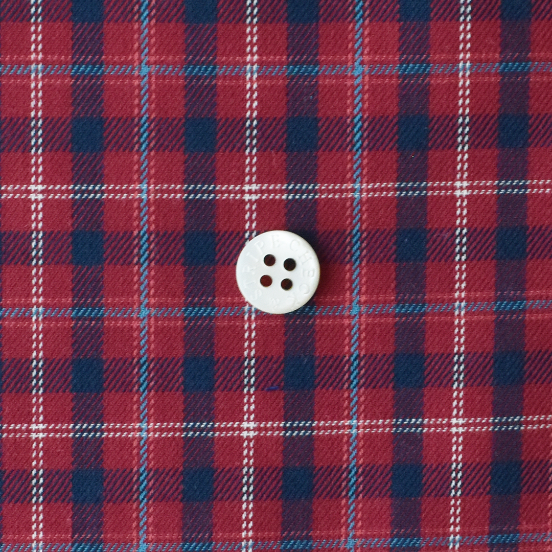 やわらかコットンチェック　レッド×ネイビー系