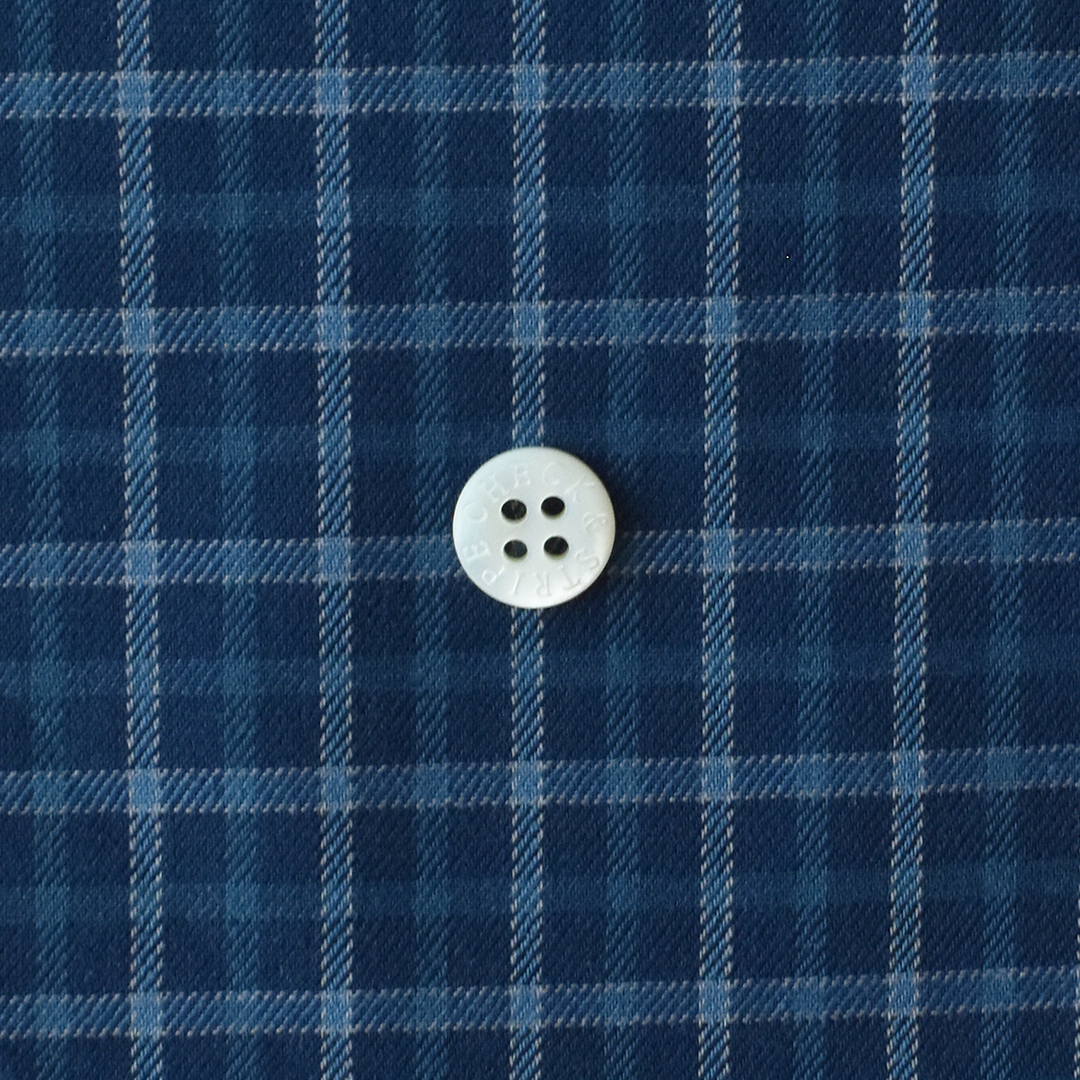 やわらかコットンチェック　ネイビー×ブルー系