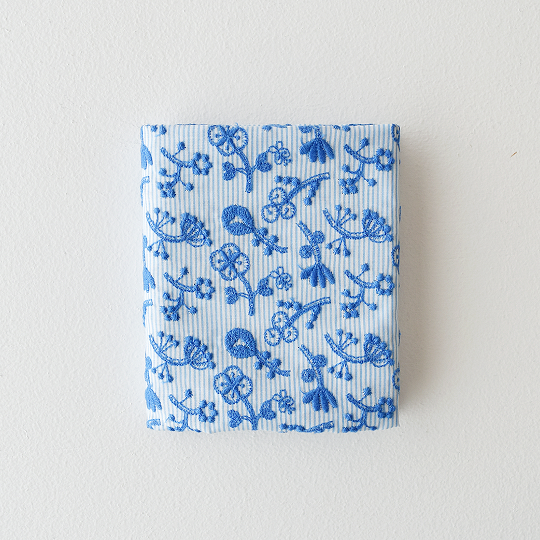 field of flower カットクロス　stripe light blue