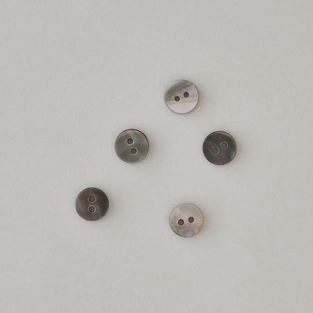 シェルボタン ブラック(10mm)　5個セット