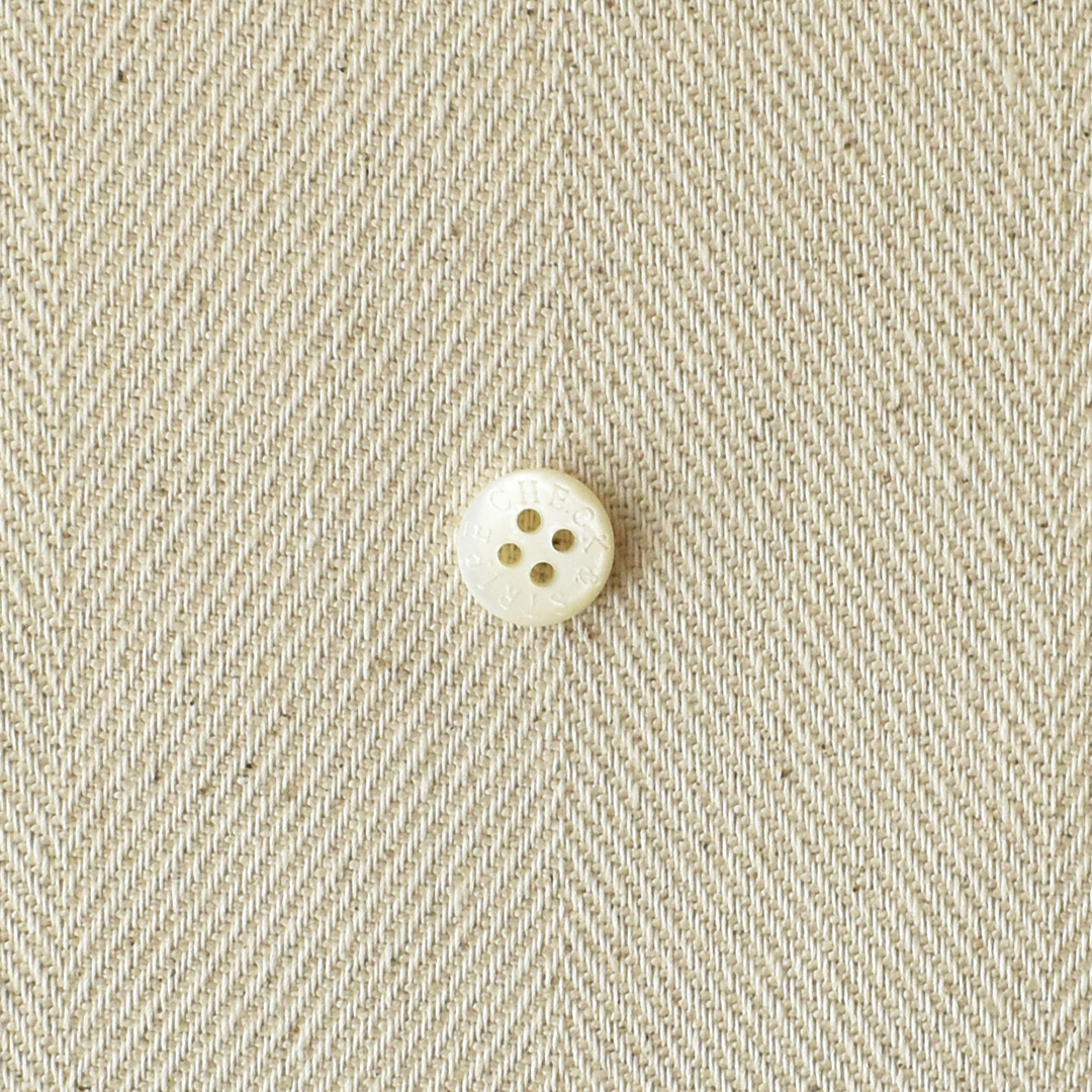 しっかりとしたビッグヘリンボンコットン　きなり