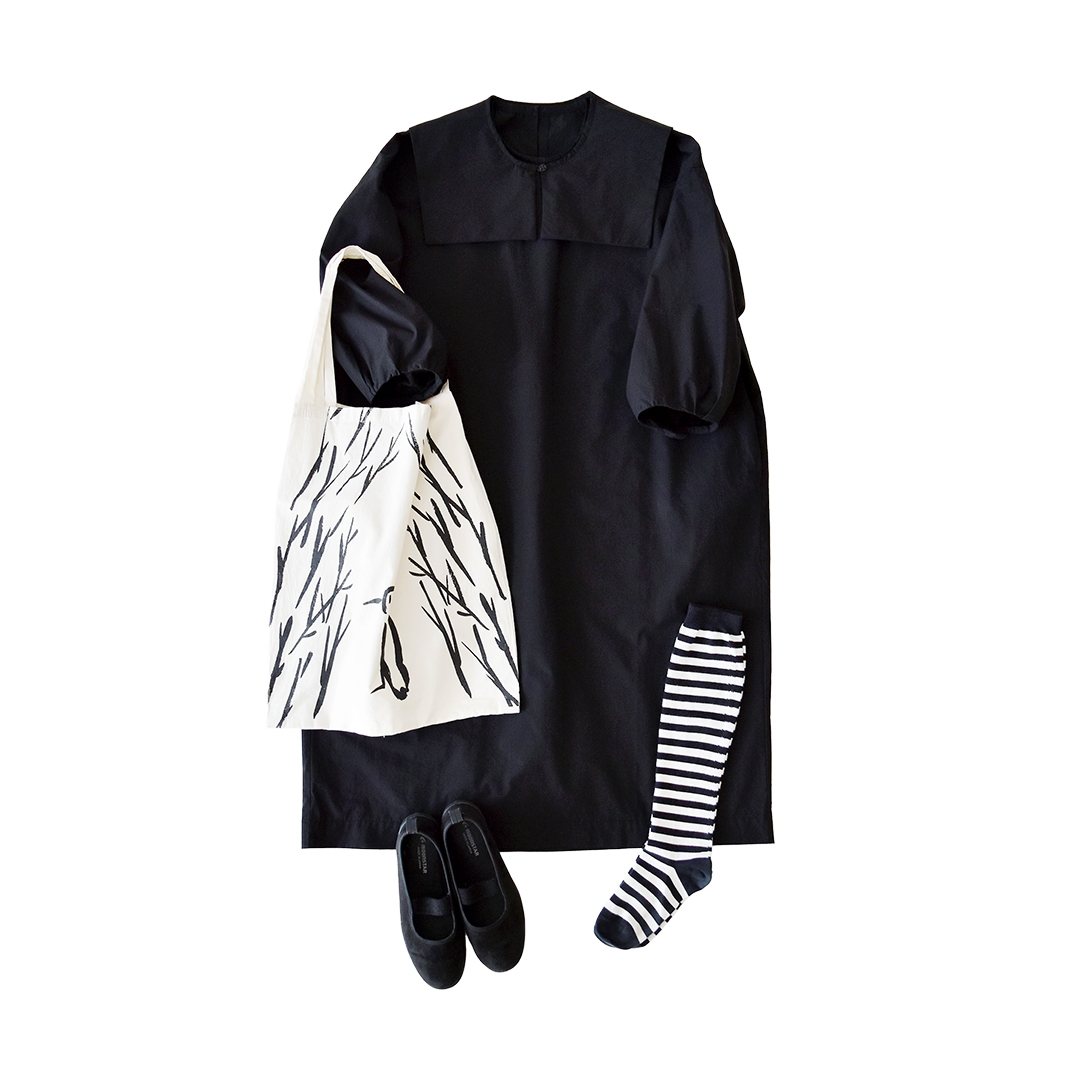CHECK&STRIPEオリジナルコットンパピエ ブラック