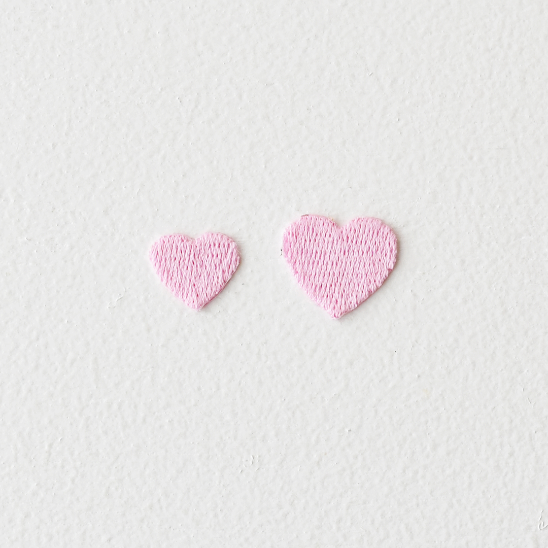 C&Sオリジナルアップリケ　ハート ピンク