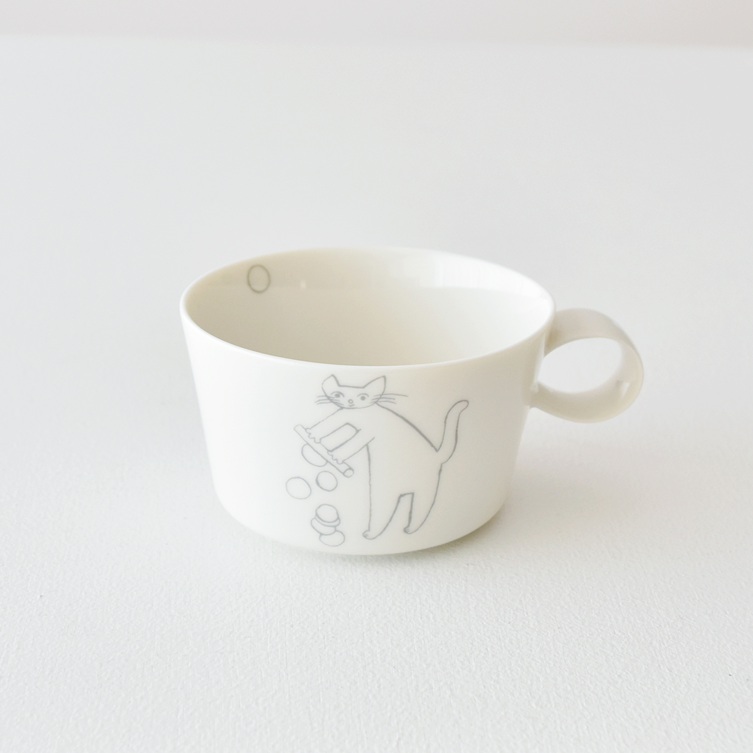 yumiko iihoshi porcelain × トラネコボンボン × CHECK&STRIPE  unjour  après midi cup (cup M)　「你好餃子(ニーハオ餃子)」