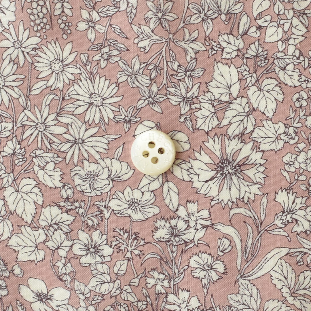 コットンローン単色花柄プリント 　ピンク系