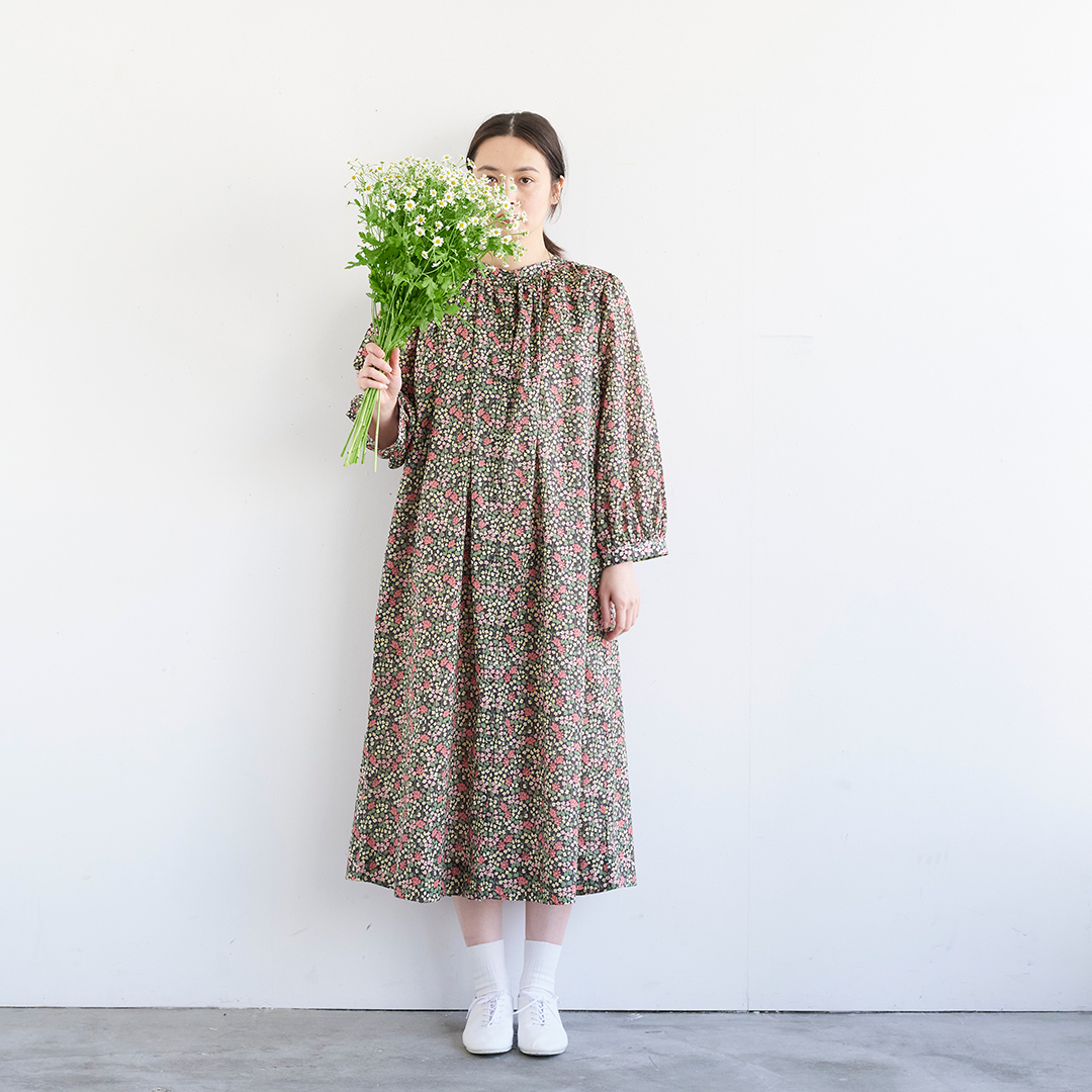 CHECK＆STRIPE / Garden オーガニックコットンローン 1D(チャコール