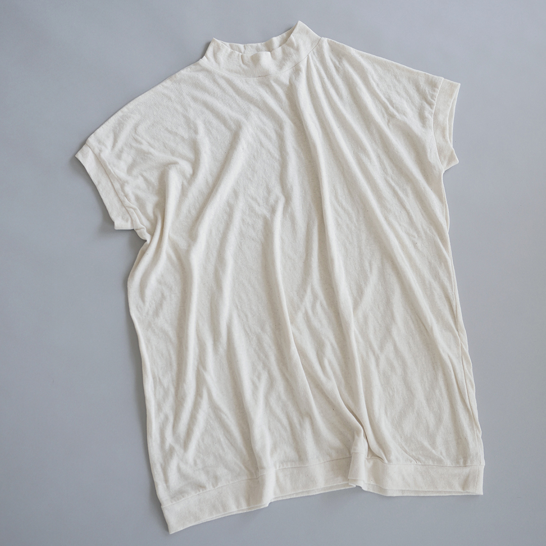 SARAXJIJI ラフィーガーゼルースハイネックTEE　OFF WHITE L