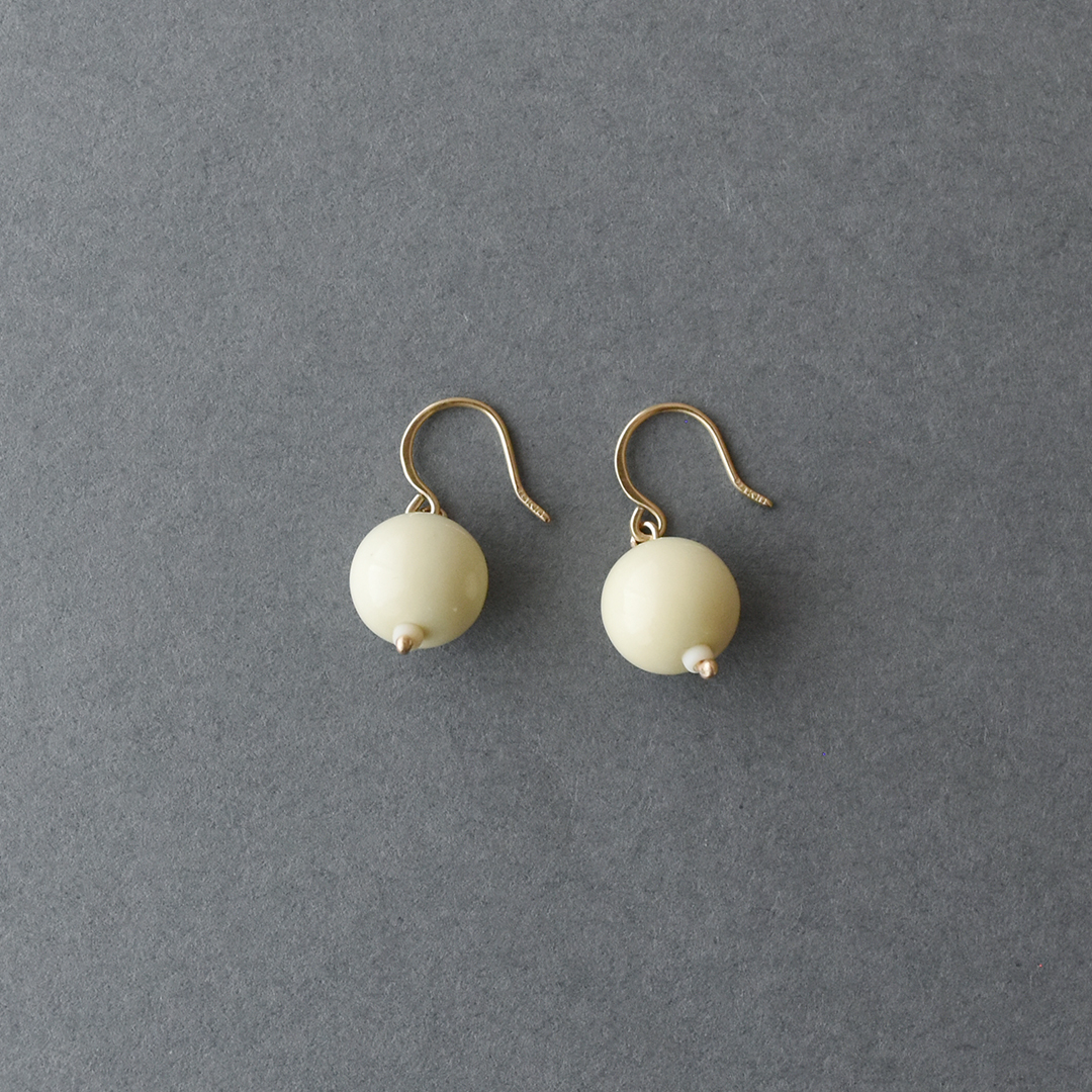 Toile×CHECK&STRIPE Dead Stock Natural Round Beads Hook