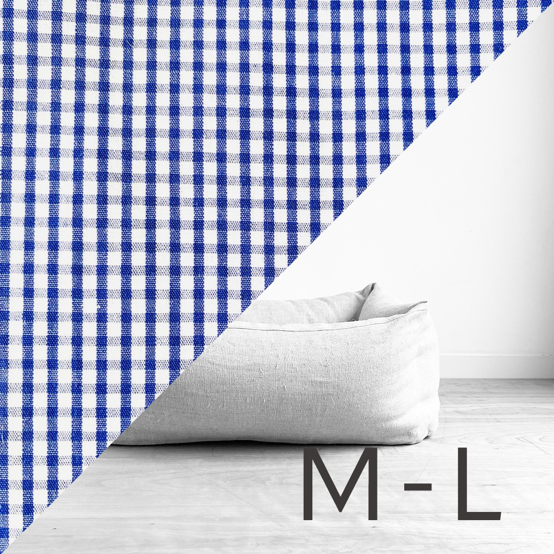 lilla kompis 小さな家族のためのベッド　ギンガムコットン × リネン M−Lサイズ
