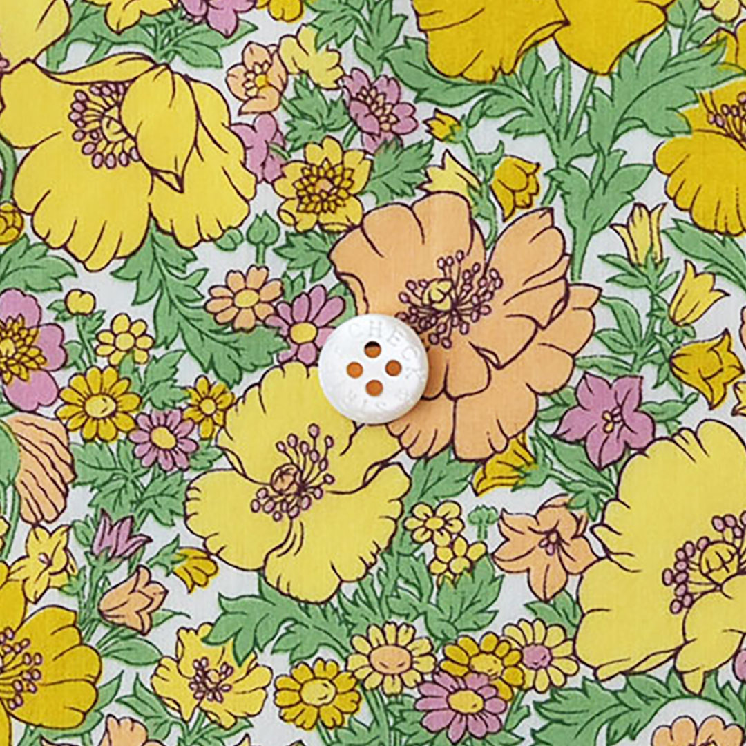 (20%ポイント！レシピ付き)リバティプリントラミネート　Meadow Song 22BT(イエロー系)