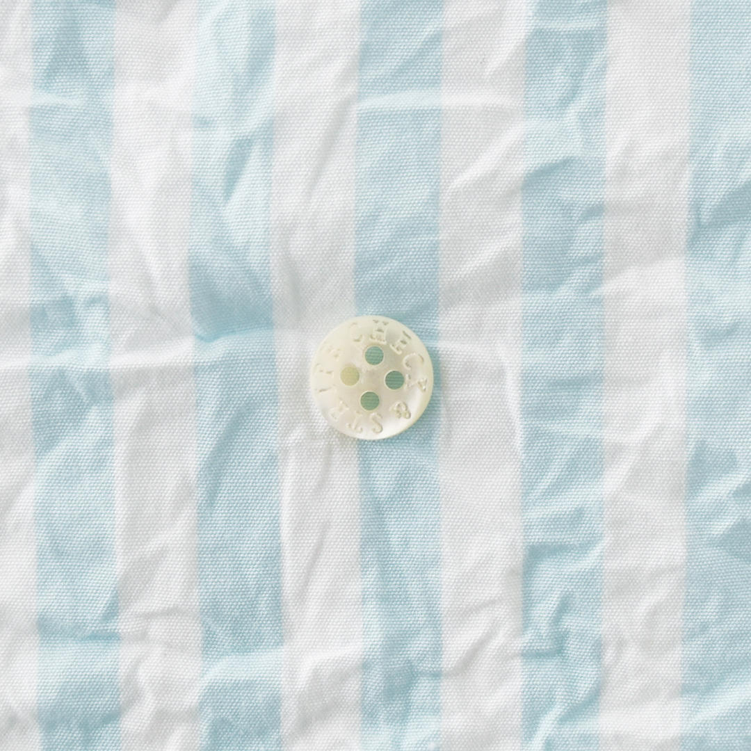 C&Sオリジナルsunny days stripe(レシピ付き)　ペパーミントブルー×ホワイト(7mm幅)