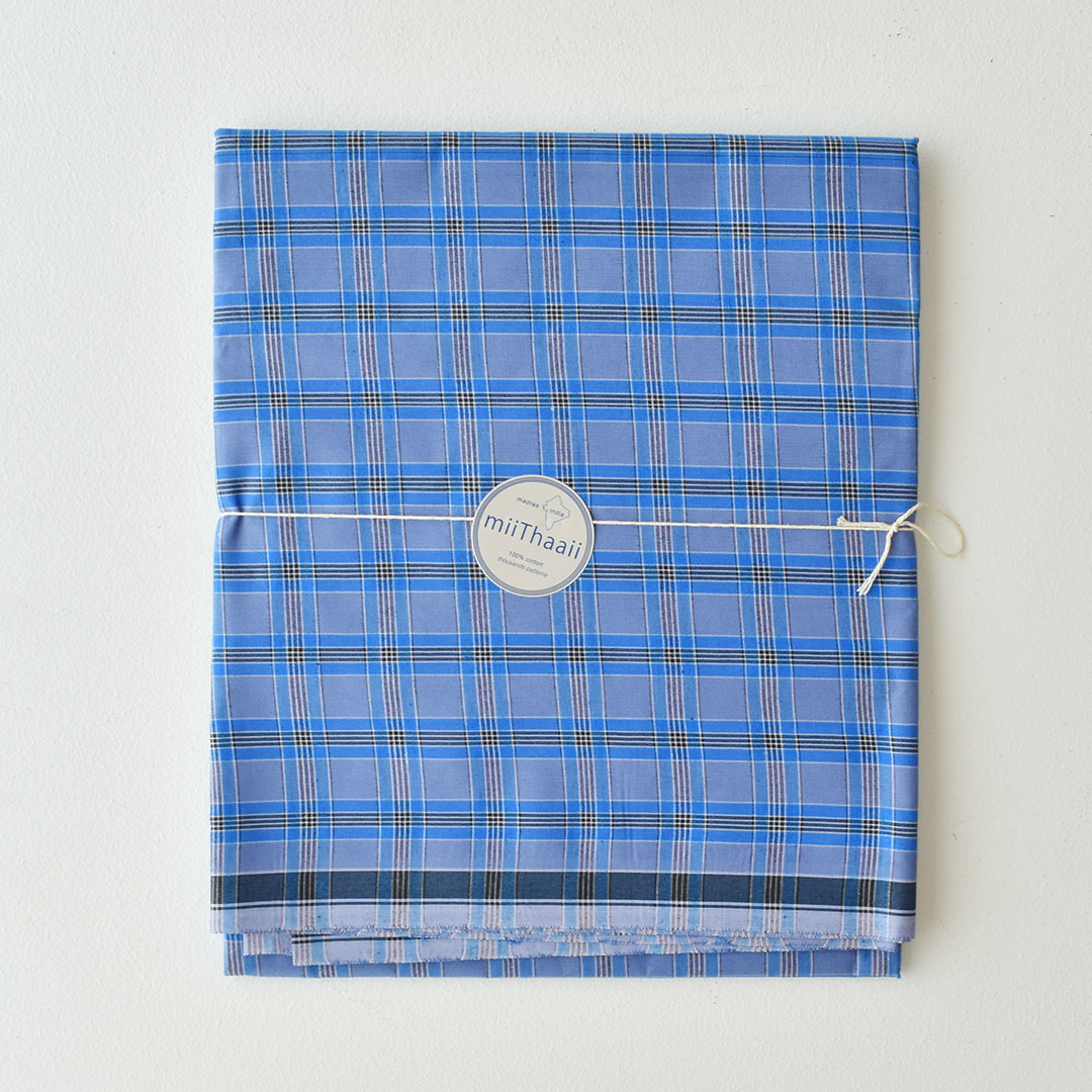 fog linen work ルンギファブリック　コバルトブルー系