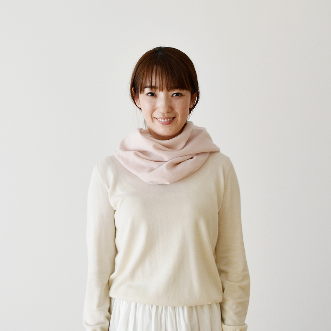 C&Sオリジナルカシミヤ フォイユ スヌードカット 60cm　グレイッシュピンク