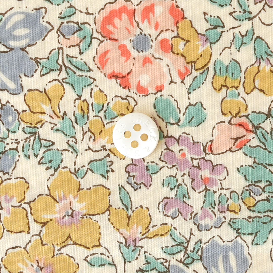 リバティプリント　Woodham CE(マスタード・ラベンダー系)