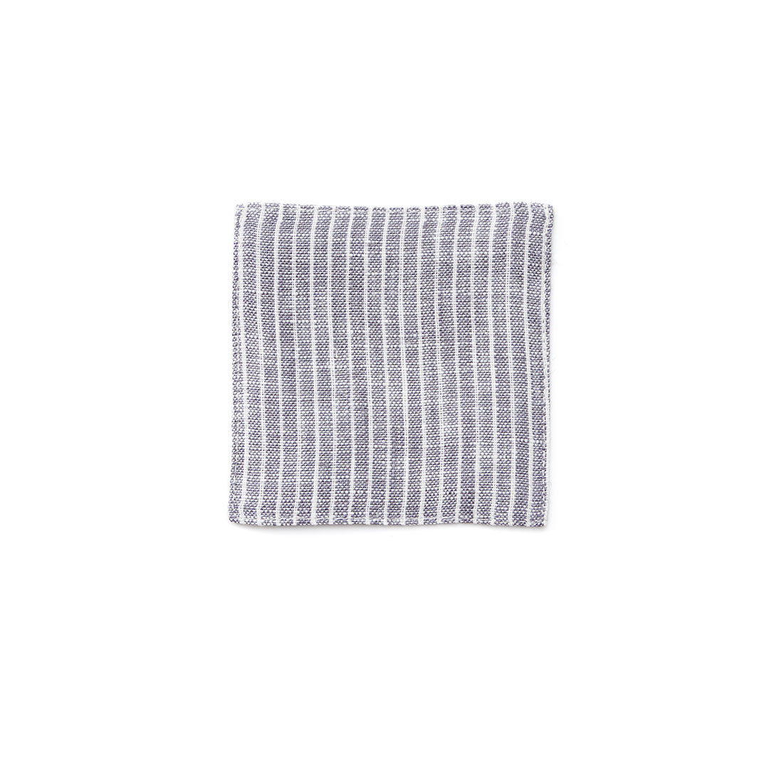 fog linen work リネンコースター　グレーホワイトストライプ
