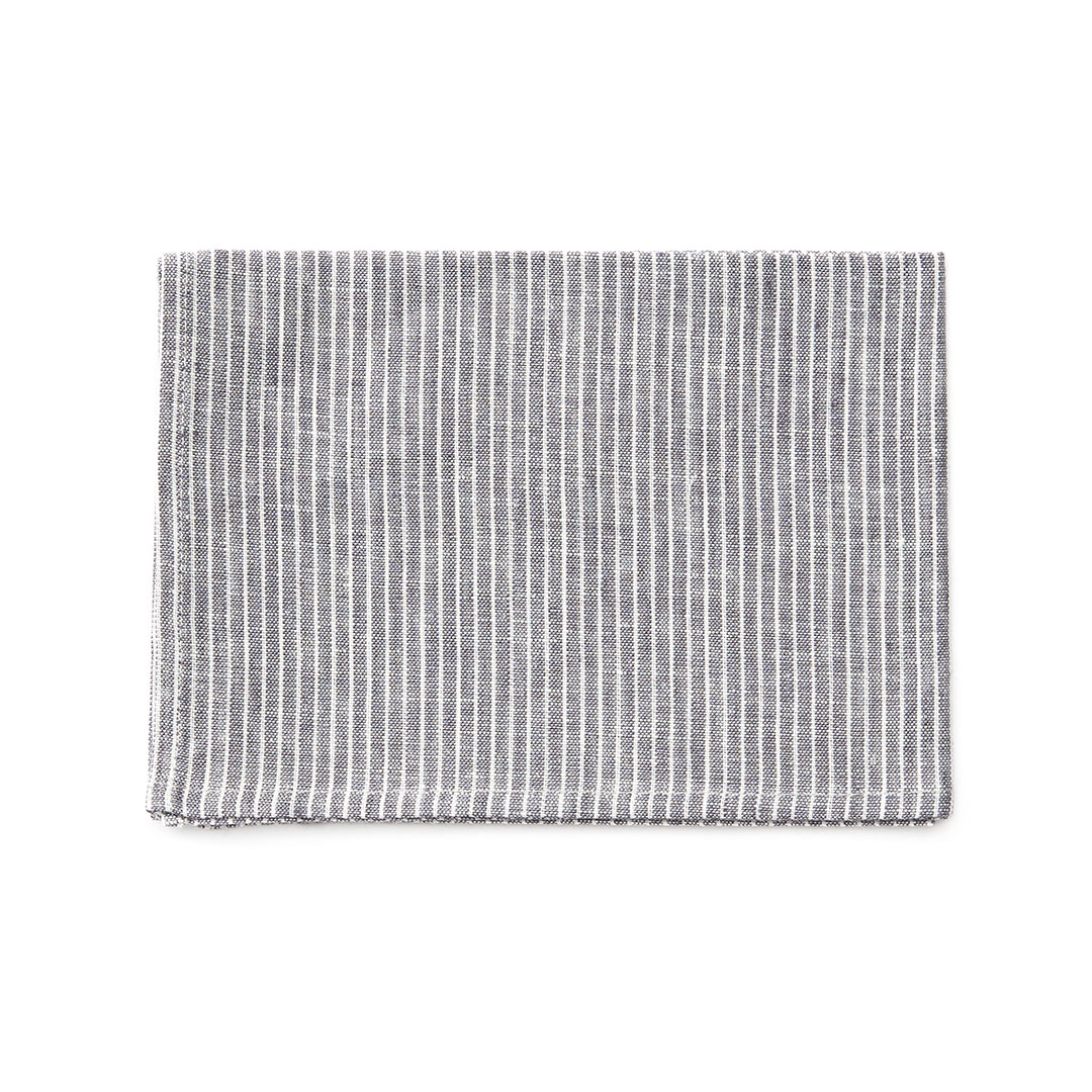 fog linen work リネンキッチンクロス　グレーホワイトストライプ
