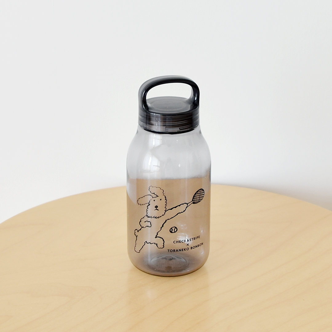クルちゃんボトル(KINTO × トラネコボンボンのWATER BOTTLE 300ml)　スモーク
