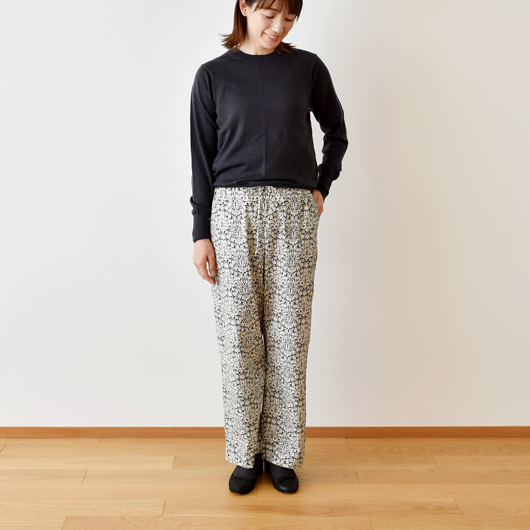 THE HANDWORKS フローラルパンツ 	Mortimer ZE（ブラック）　M