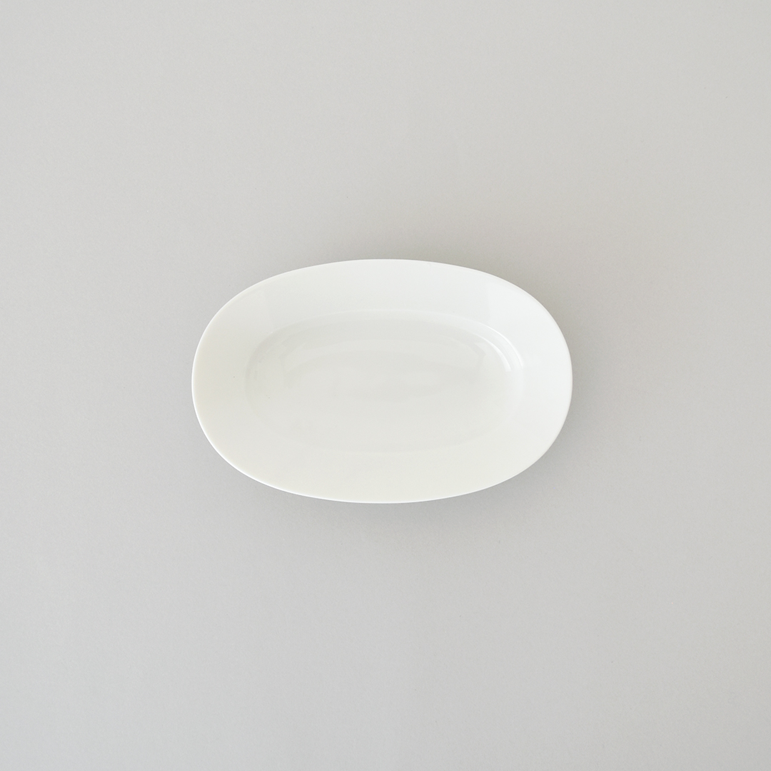 yumiko iihoshi porcelain × CHECK&STRIPE  Oval Plate アンティークホワイト　S