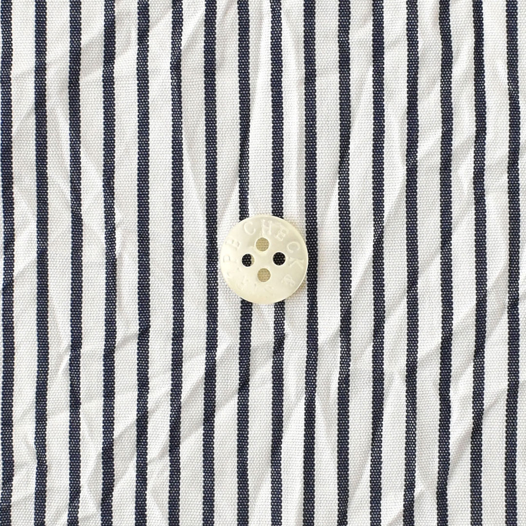 C&Sオリジナルsunny days stripe(レシピ付き)　ホワイト×ネイビー 細