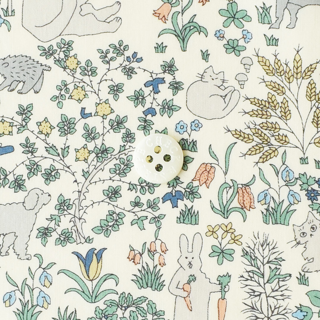 (20%ポイント！)リバティプリント Voysey Farmyard　◎J26A(リッチミルク)